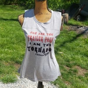 Gray athletic tank graphic new without tag